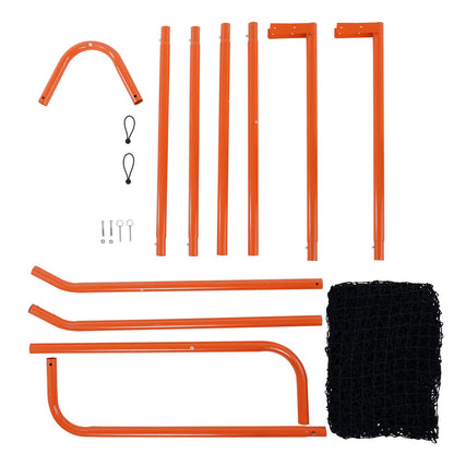 Lacrosse Goal, 6' x 6' Lacrosse Net, Folding Portable Backyard Lacrosse Training Equipment, Steel Frame Training Net, Snabb och enkel installation Lacrosse Goal, Perfekt för ungdomsträning för vuxna, Orange
