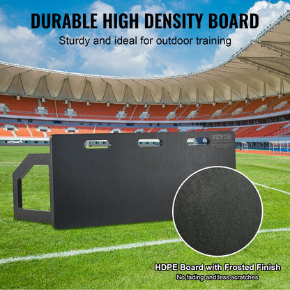 Soccer Rebounder Board, 40"X16" bärbar fotbollsvägg med 2 vinklar Rebound, hopfällbar HDPE Kickback Rebound Board, fotbollsträningsutrustning för barn och vuxna, passnings- och skjutträning