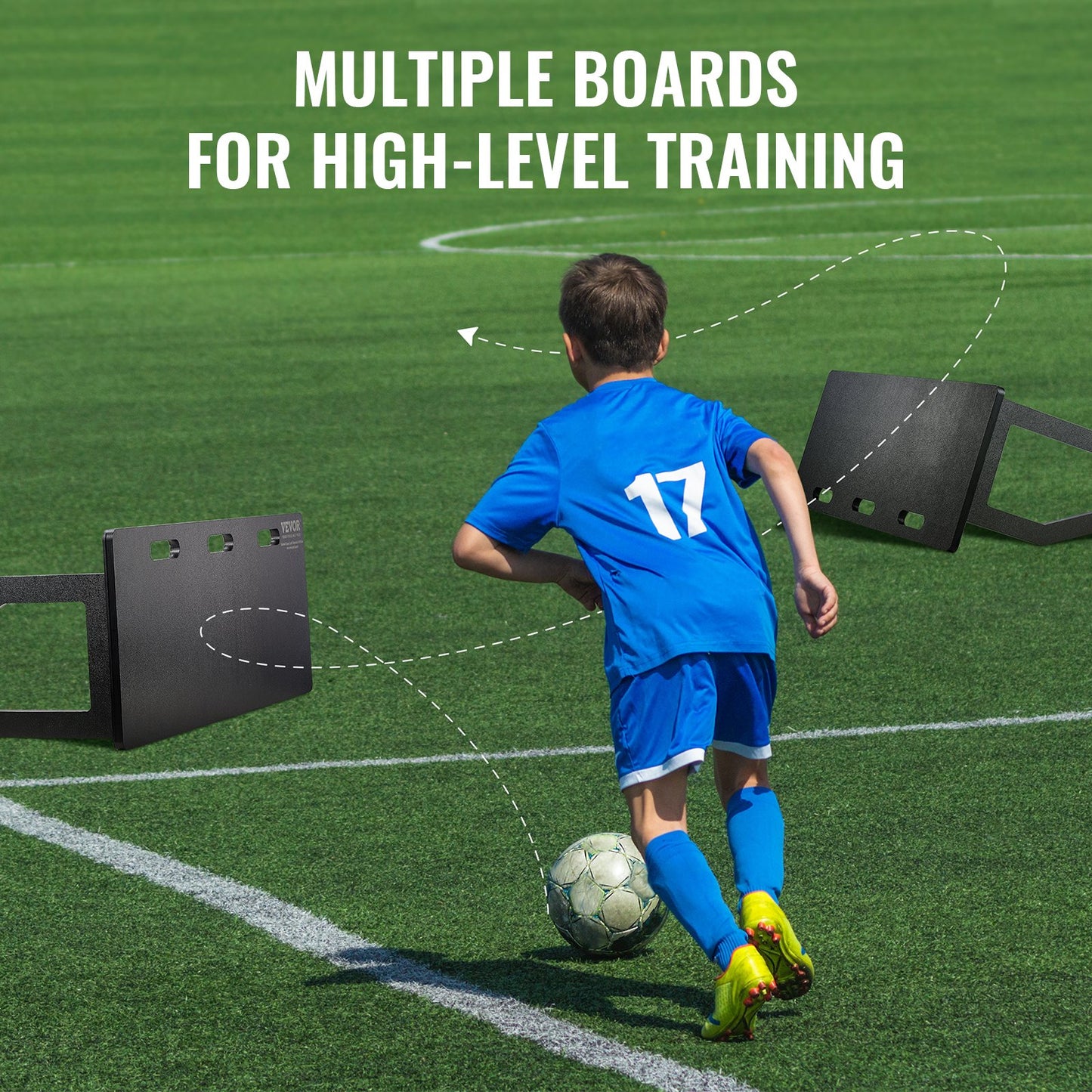 Soccer Rebounder Board, 40"X16" bärbar fotbollsvägg med 2 vinklar Rebound, hopfällbar HDPE Kickback Rebound Board, fotbollsträningsutrustning för barn och vuxna, passnings- och skjutträning