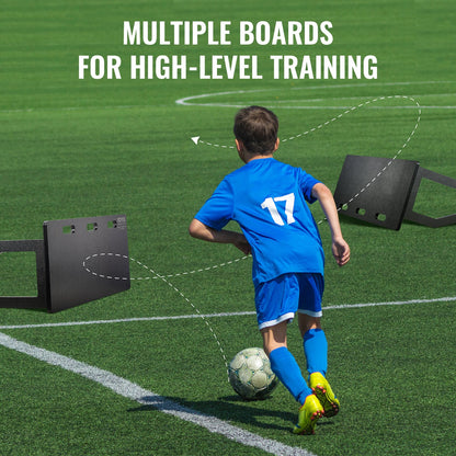 Soccer Rebounder Board, 40"X16" bärbar fotbollsvägg med 2 vinklar Rebound, hopfällbar HDPE Kickback Rebound Board, fotbollsträningsutrustning för barn och vuxna, passnings- och skjutträning