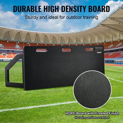 Soccer Rebounder Board, 45"X18" bärbar fotbollsvägg med 2 vinklar Rebound, hopfällbar HDPE Kickback Rebound Board, fotbollsträningsutrustning för barn och vuxna, passnings- och skjutträning
