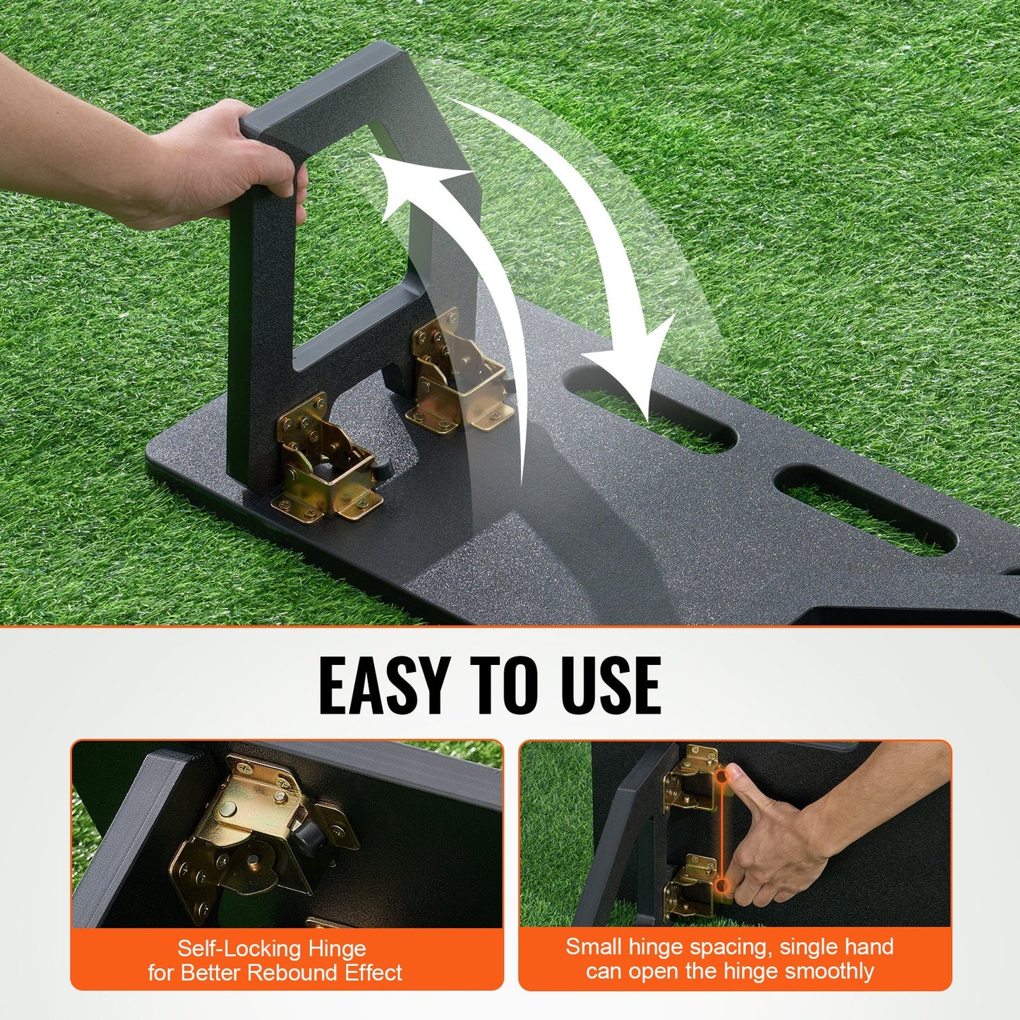 32"X12" Football Rebounder Board Portable Football Wall with 2 Angles Rebound