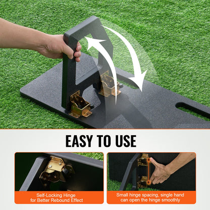 40"X12" fotbollsrebounderboard bärbar fotbollsvägg med 2 vinklar rebound
