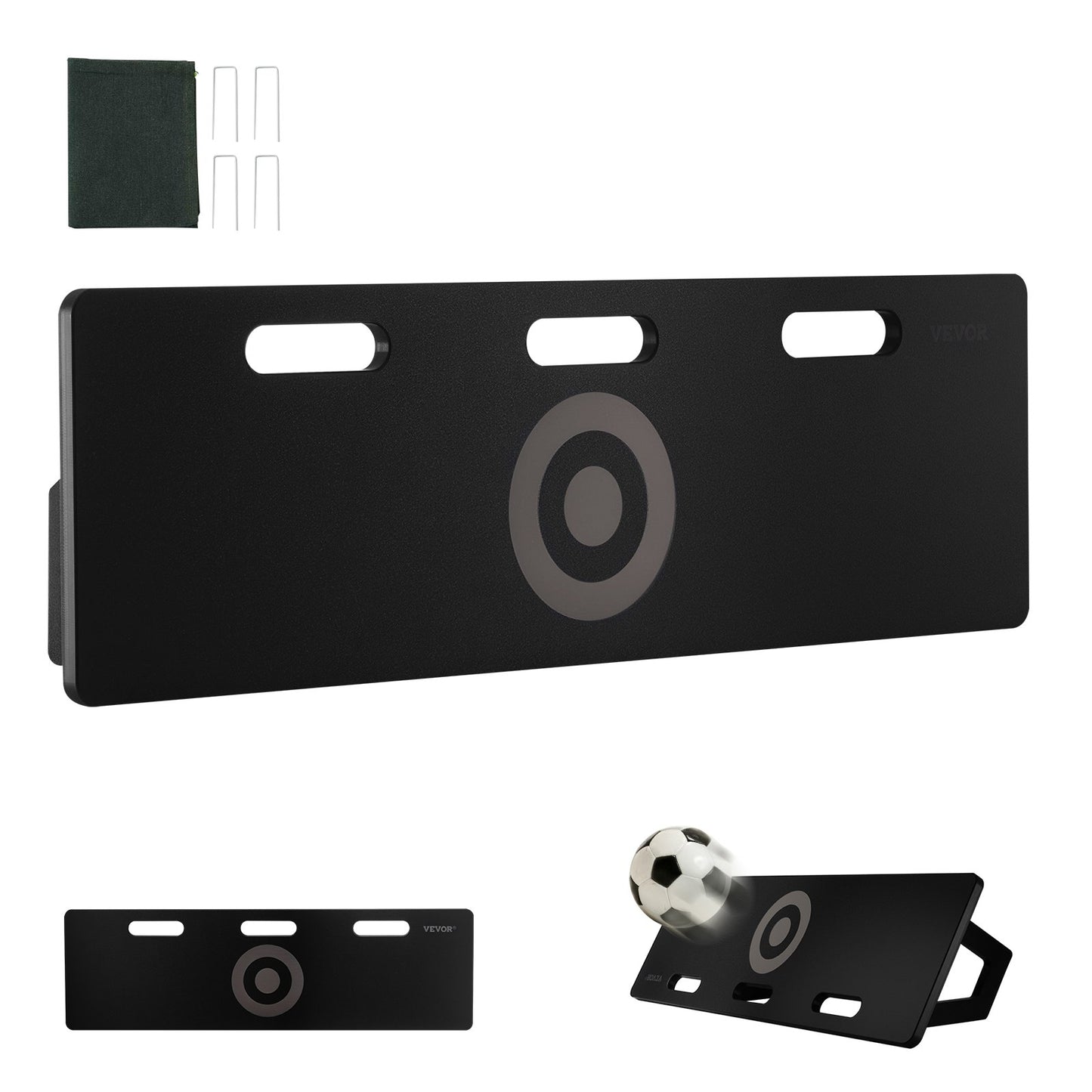 40"X12" fotbollsrebounderboard bärbar fotbollsvägg med 2 vinklar rebound