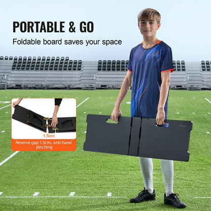 45"X13" fotbollsrebounderboard bärbar fotbollsvägg med 2 vinklar rebound