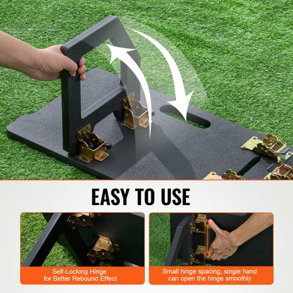 45"X13" fotbollsrebounderboard bärbar fotbollsvägg med 2 vinklar rebound