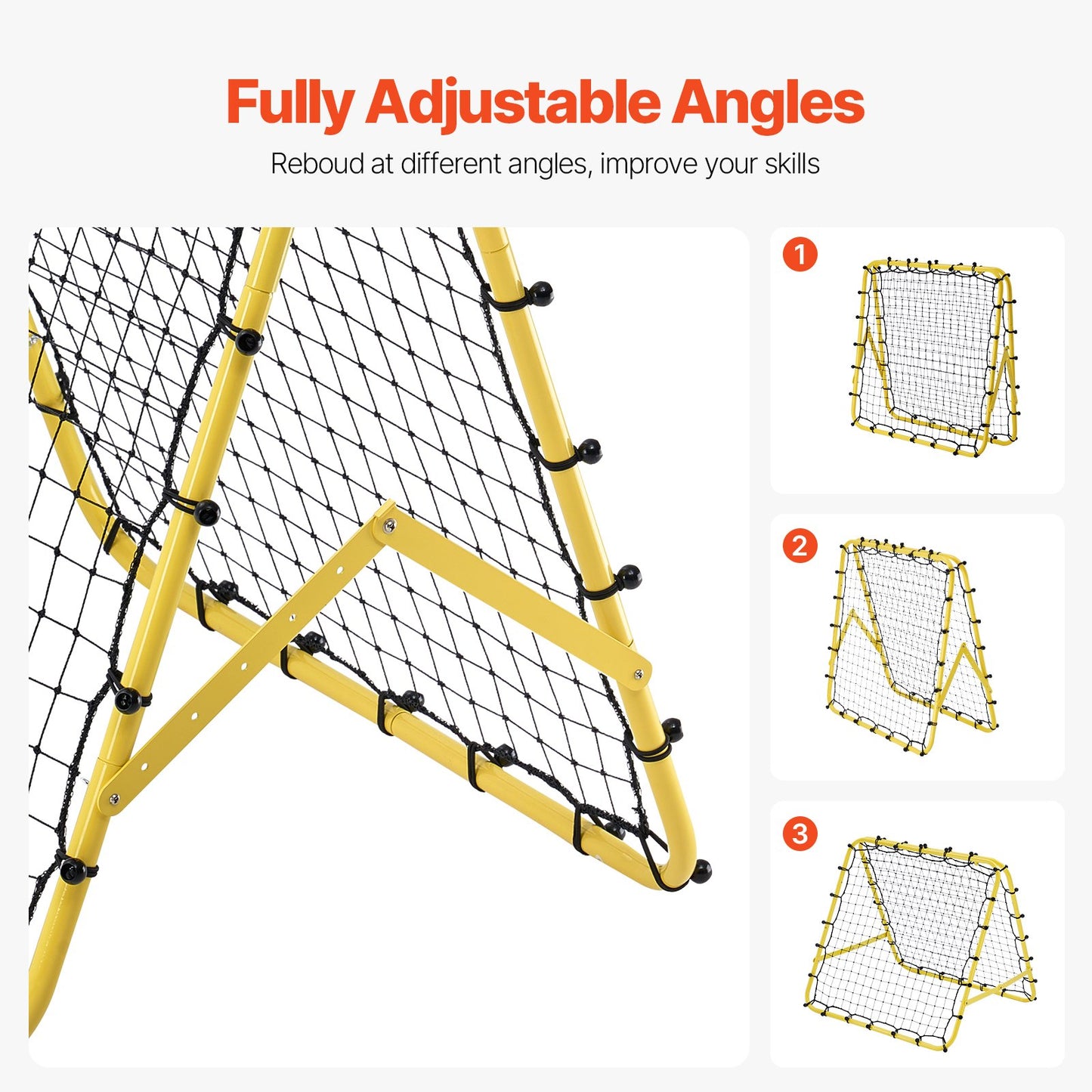 40"x35"x37" Soccer Rebounder Net Kick-Back Portable Football Training Gift