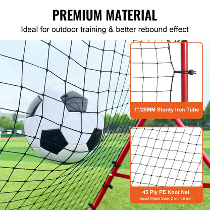 Fußball-Rebounder, Rückprallnetz, Kick-Back 39"x39", tragbare Fußball-Trainingsgeschenke, vollständig einstellbares Winkel-Tornetz, Hilfsmittel und Ausrüstung für Kinder, Jugendliche und alle Altersgruppen, einfach zu installieren und perfekt zu verstauen