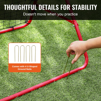 Fußball-Rebounder, Rückprallnetz, Kick-Back 39"x39", tragbare Fußball-Trainingsgeschenke, vollständig einstellbares Winkel-Tornetz, Hilfsmittel und Ausrüstung für Kinder, Jugendliche und alle Altersgruppen, einfach zu installieren und perfekt zu verstauen