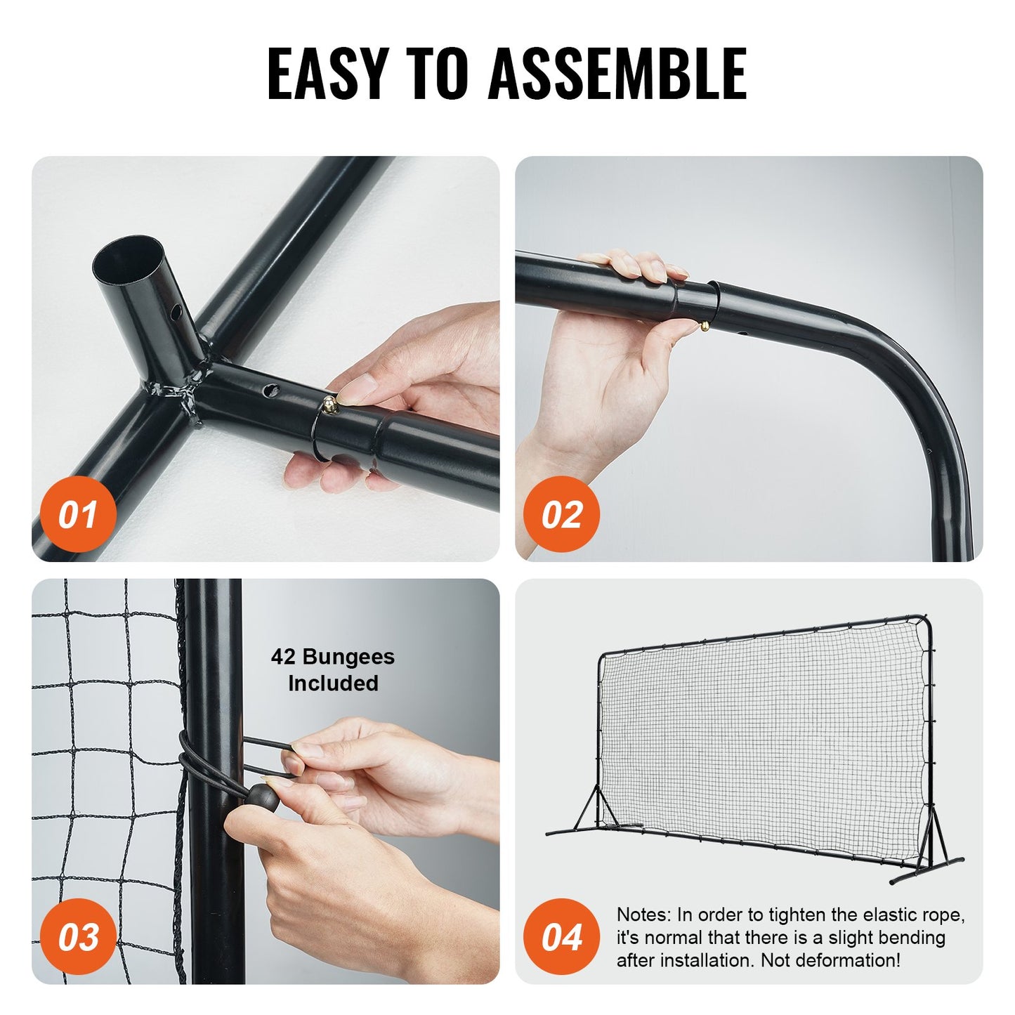 Soccer Rebounder Net, 12x6FT Iron Soccer Träningsutrustning, Sport Fotboll Träningspresent med bärbar väska, Volleyboll Rebounder Wall Perfekt för bakgårdsträning, Solouträning, Passningar