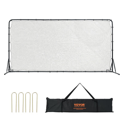 Soccer Rebounder Net, 12x6FT Iron Soccer Träningsutrustning, Sport Fotboll Träningspresent med bärbar väska, Volleyboll Rebounder Wall Perfekt för bakgårdsträning, Solouträning, Passningar