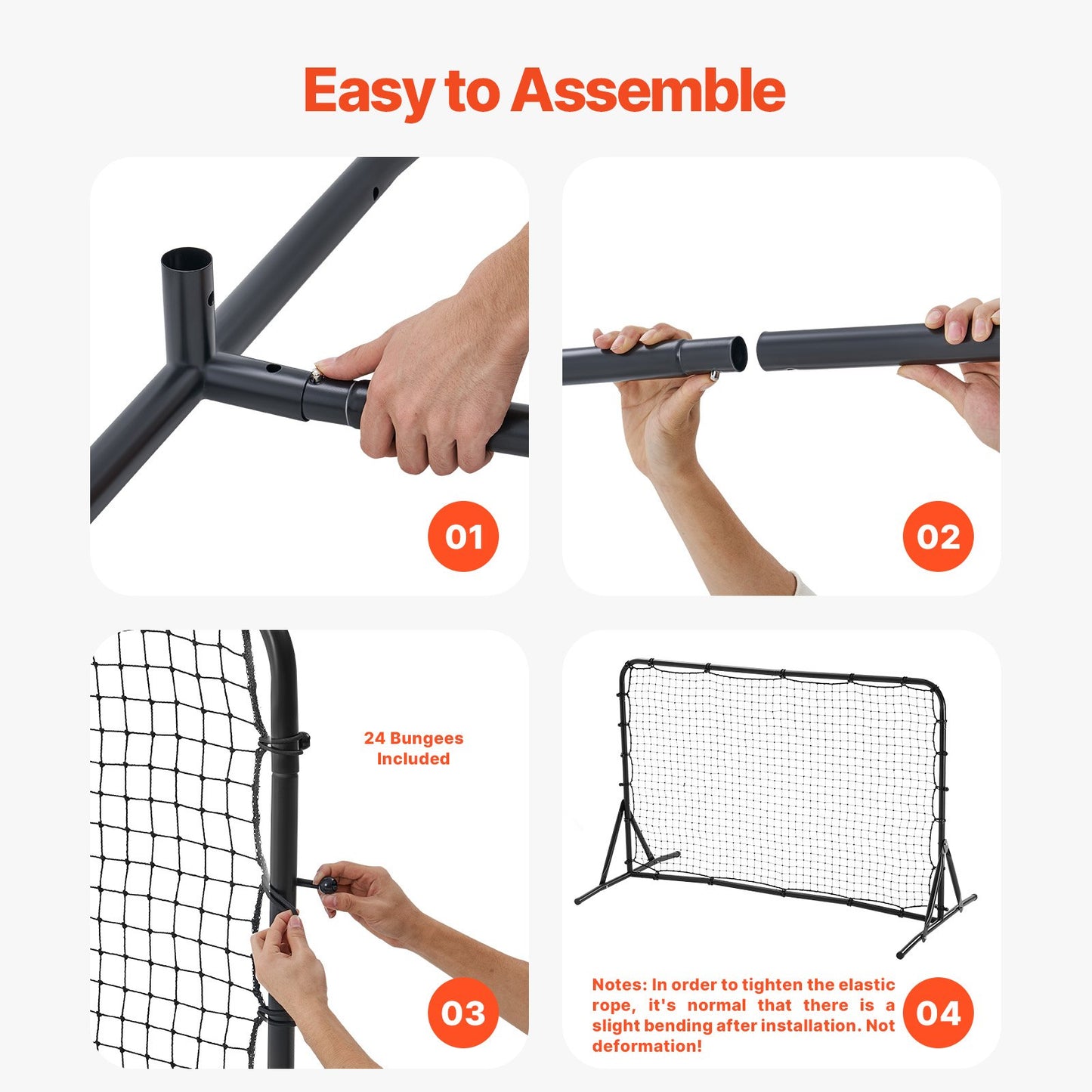 6x4FT Football Rebound Trainer Soccer Training Equipment Double Sided Net