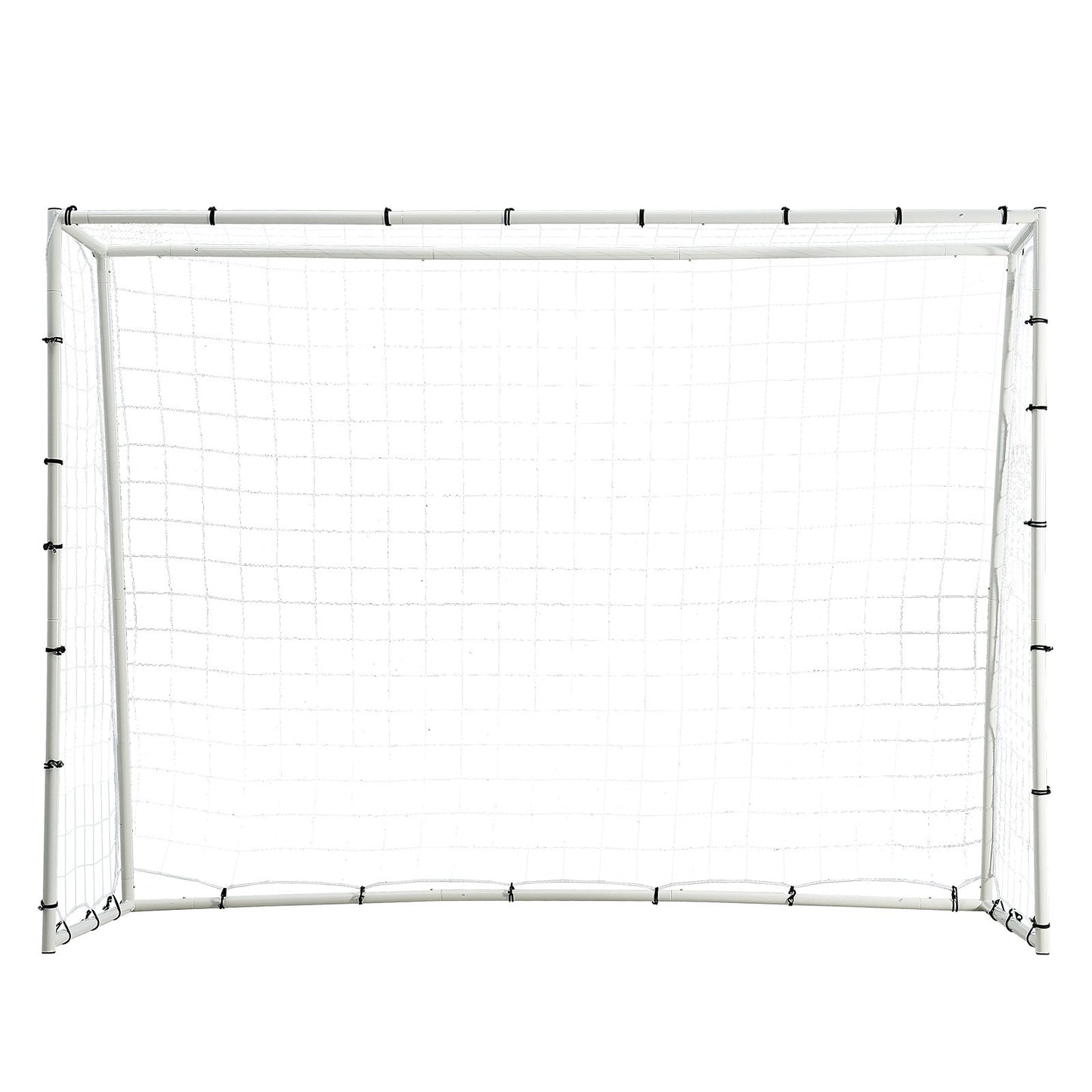 Soccer Rebound Trainer, 8x6FT Iron Soccer Training Equipment, Sports Football Rebounder Wall med dubbelsidigt studsande nät och mål, perfekt för bakgårdsträning, ensamträning, passningar