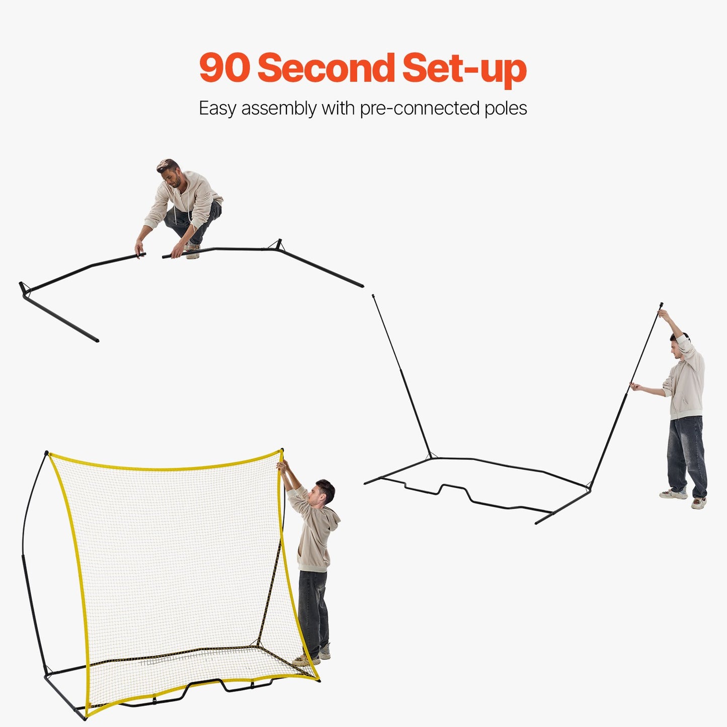 7x7FT Soccer Rebounder Portable Football Training Net with Portable Bag