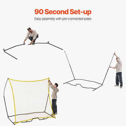 7x7FT Soccer Rebounder Portable Football Training Net with Portable Bag