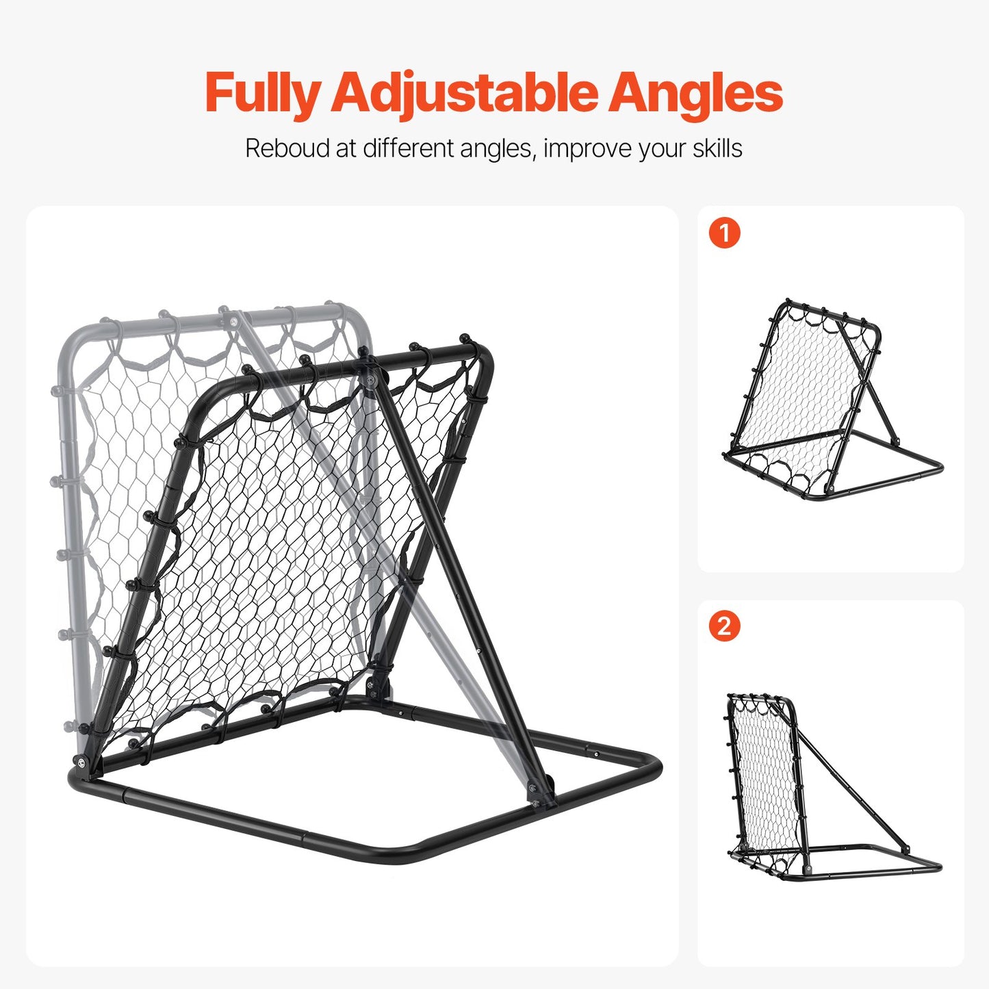 34"x34" Soccer Rebounder Net Kick-back Portable Soccer Training Gifts