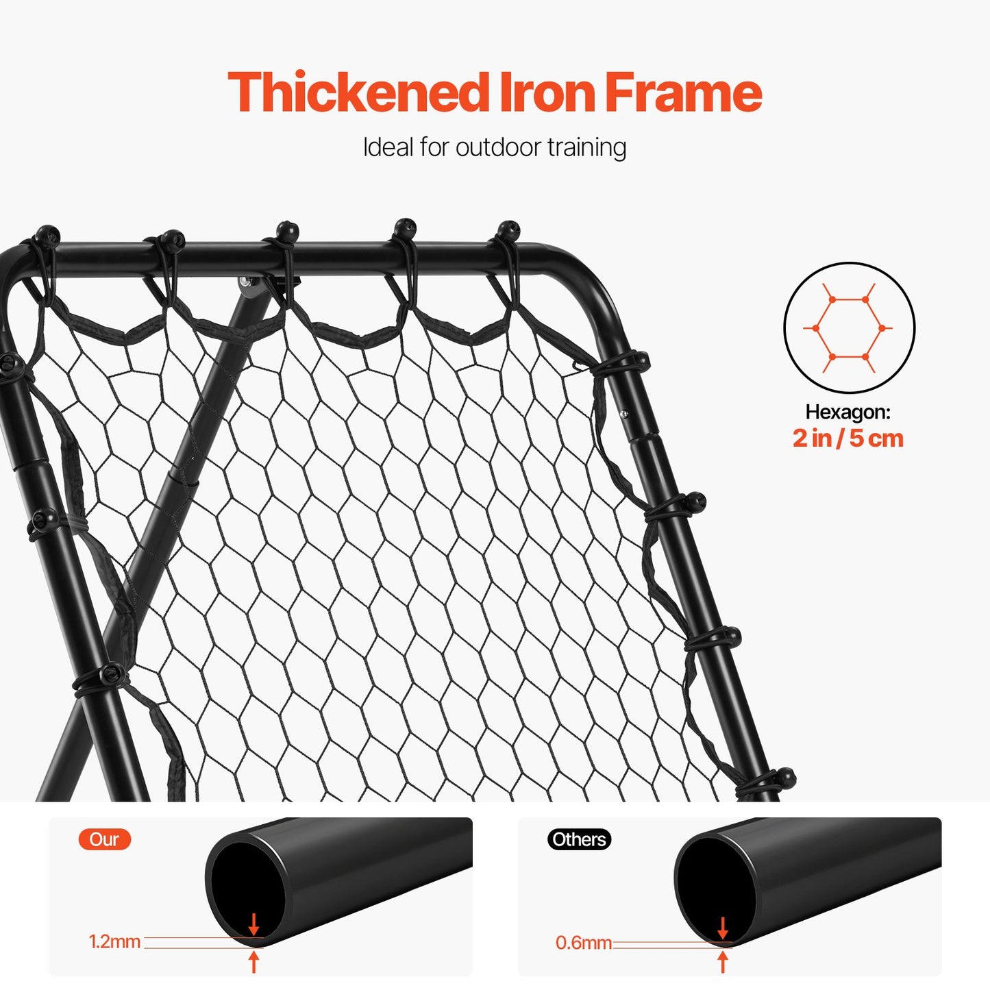 34"x34" Soccer Rebounder Net Kick-back Portable Soccer Training Gifts