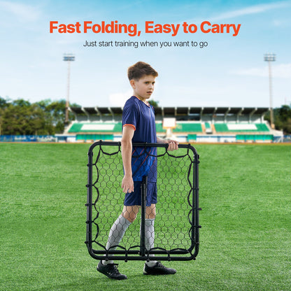 34"x34" Soccer Rebounder Net Kick-back Portable Soccer Training Gifts