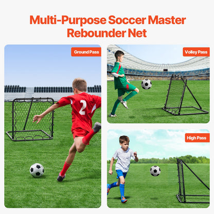 34"x34" Soccer Rebounder Net Kick-back Portable Soccer Training Gifts