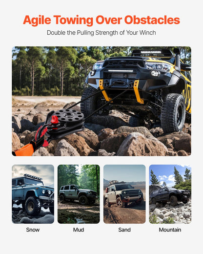 30 Ton Snatch Block Pulley Snatch 66,000 lbs Capacity Off Road Recovery