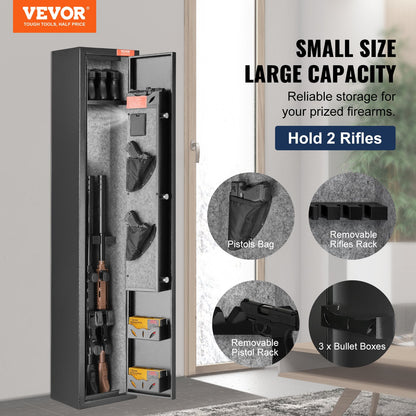Gun Safe Rifle Safe with digital keypad and lock for 3 rifles and 4 pistols