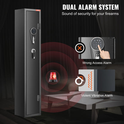 Gun Safe Rifle Safe with digital keypad and lock for 3 rifles and 4 pistols