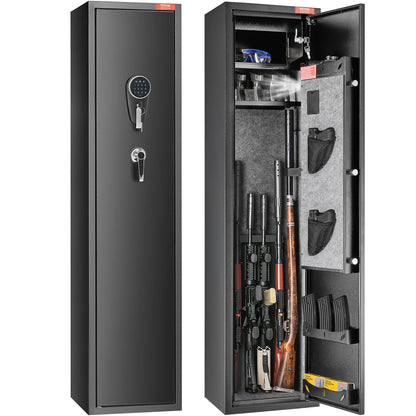 Gun Safe Rifle Safe with Digital Keypad &amp; Lock 5 Rifles Storage Cabinet