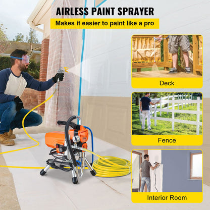 Högtrycksluftlös väggfärg Spraypistol Spraymaskin Maskinsprutning 2000w