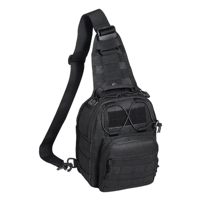 Tactical Sling Bag 10L Military Rover Shoulder Sling Backpack Black