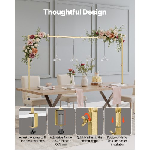 2-piece stand for poles over the table with clamp, arch frame, 61-98 cm, adjustable | EU