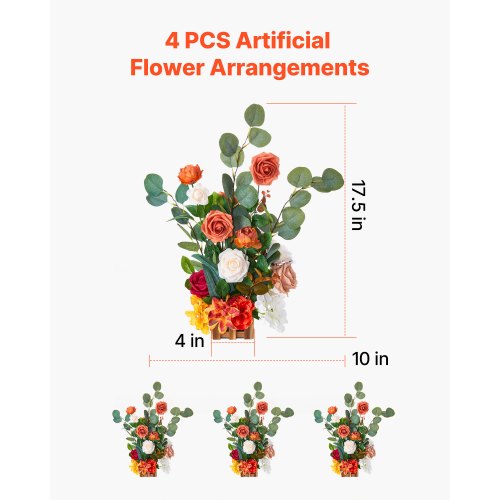 Freestanding Flower Arrangements for Weddings Flower Decorations 4 pcs | EU