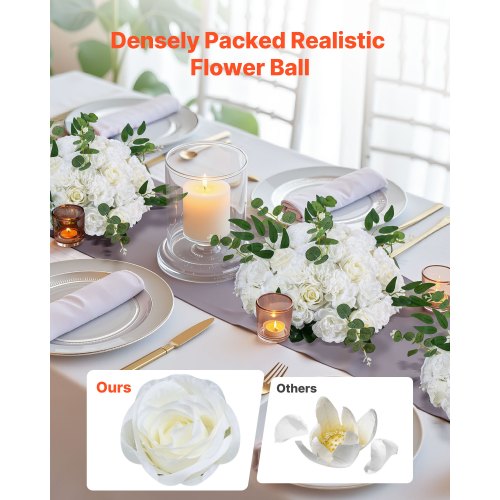 Flower balls for wedding table decorations 43 cm flower arrangement 10 pcs | EU