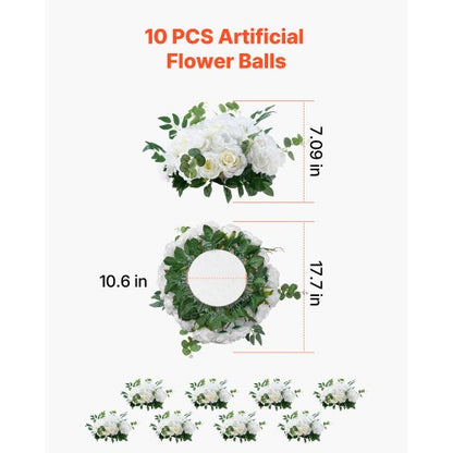 Flower balls for wedding table decorations 43 cm flower arrangement 10 pcs | EU
