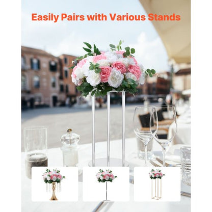 Flower balls for wedding table decorations Flower bouquet Pink + White 10 PCS | EU