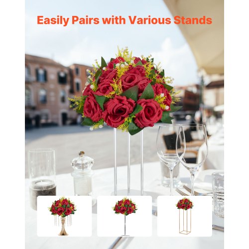 Flower balls for wedding table decorations Artificial flowers 10 pcs | EU