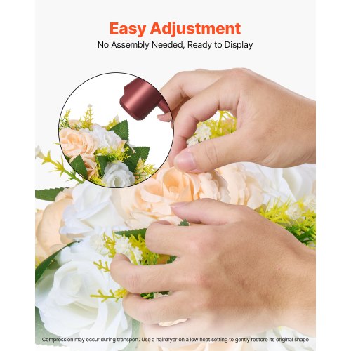 Flower balls for wedding table decorations Artificial flower bouquet Champagne 10 pcs | EU