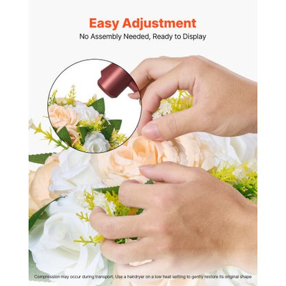 Flower balls for wedding table decorations Artificial flower bouquet Champagne 10 pcs | EU