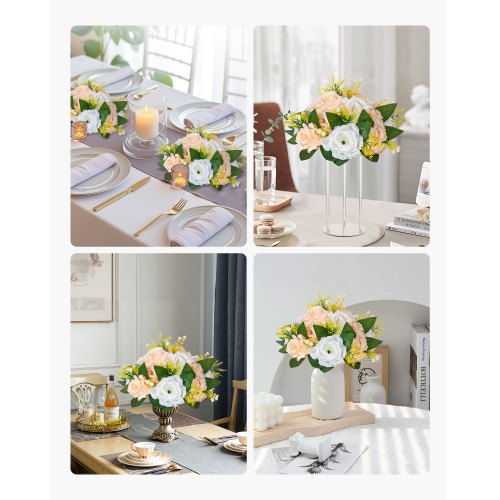 Flower balls for wedding table decorations Artificial flower bouquet Champagne 10 pcs | EU