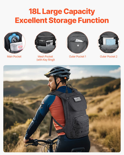 Tactical Molle Hydration Pack Ryggsäck 3L TPU Water Bladder Cykling Vandring