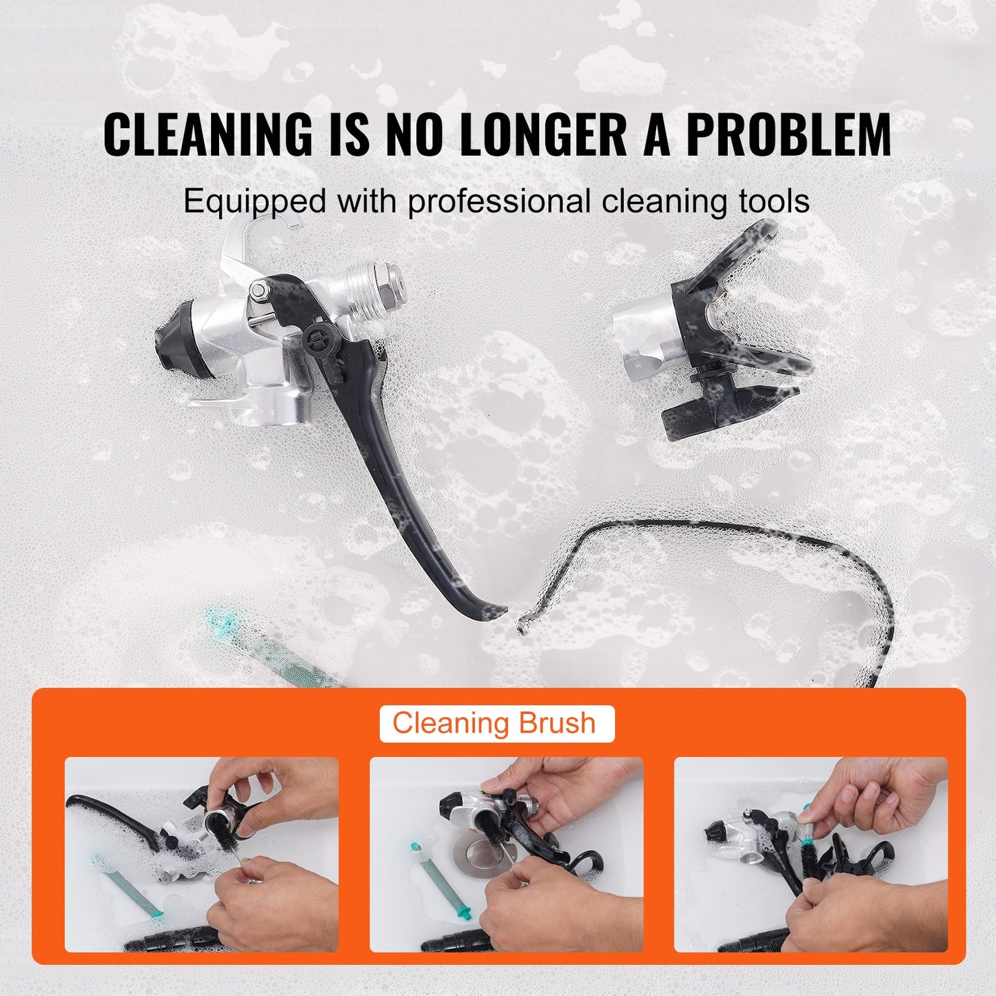 Stand Airless Paint Sprayer, 950W 3000PSI High-Efficiency Electric High-Pressure Sprayer, Fine and Even Painting Effect, Handheld Paint Sprayers for Home Decor and Exterior Furniture and Fences
