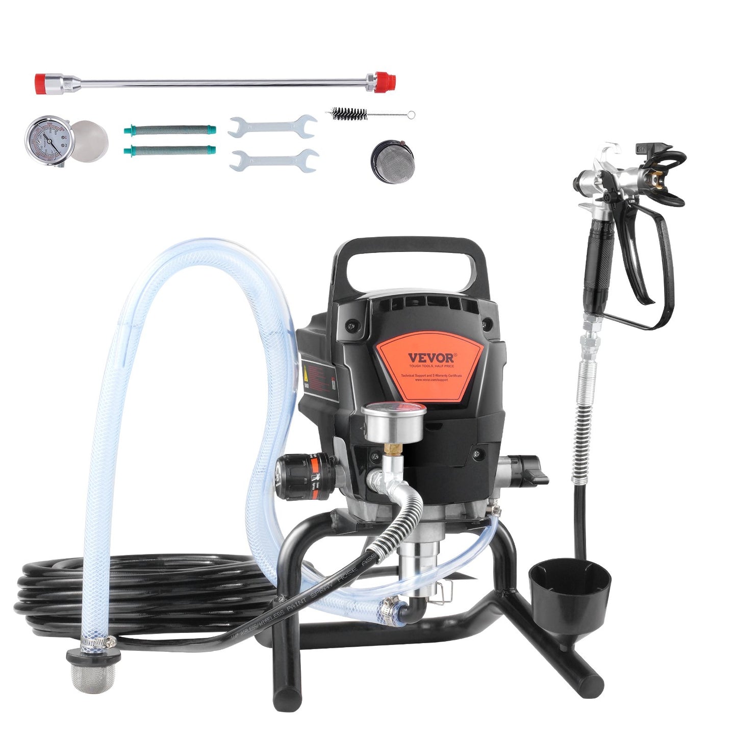 Stand Airless Paint Sprayer, 950W 3000PSI High-Efficiency Electric High-Pressure Sprayer, Fine and Even Painting Effect, Handheld Paint Sprayers for Home Decor and Exterior Furniture and Fences