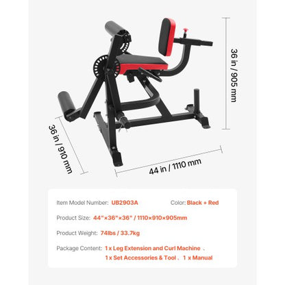 Lower body leg extension and flexion machine, special bench for leg training, gym | EU