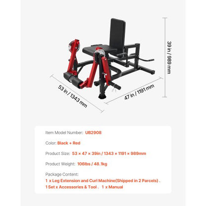 Leg Extension and Curl Machine Seated Leg Rotary Extension Bench 700lbs | EU