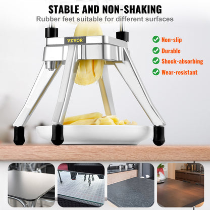 Kommersiell grönsakshackare 1/4" Blad Heavy Duty Professional Food Dicer Kattex French Fry Cutter Lökskärare Rostfritt stål för tomatpeppar Potatissvamp