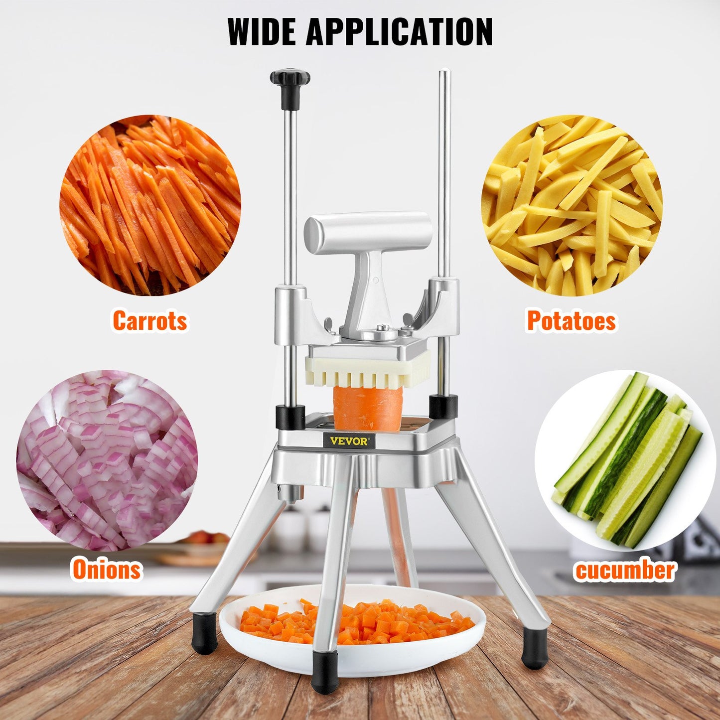 3/8" Kommersiell grönsaksskärare Fruktskärare Food Shaper Tomatskärare