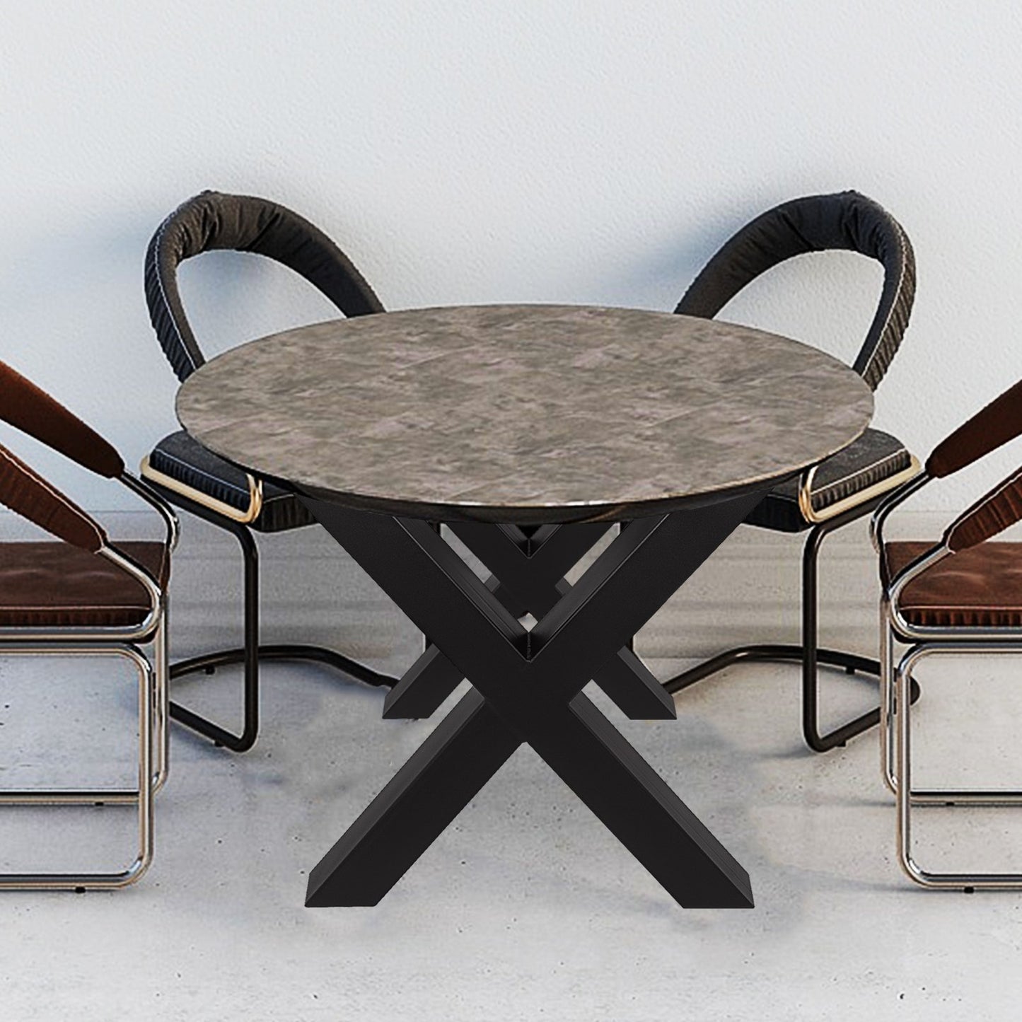 Metallbordsben 28,4 x 31,1 tum svarta bordsben Premium-stålbordsben med X-frame-stil Stålbänksben Lantlig stil Bordsben Möbelben Perfekt för kaffebutiken hemmakontorsbar