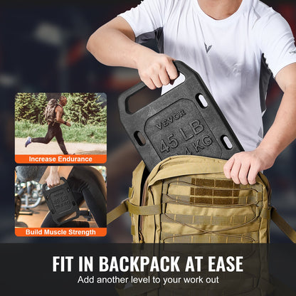 Cast iron rucking weights for rucking weight plate with handle 45LB single