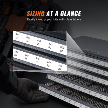 Tap Dispenser Cabinet, Five-Drawer Tap Organizer Cabinet for #2-56-#12-28 Steel Tap Dispenser Organizer Cabinet with Labels, 60-Bin Stackable Tap Cabinet for Tap Storage