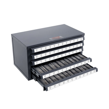 Tap Dispenser Cabinet, Five-Drawer Tap Organizer Cabinet for #2-56-#12-28 Steel Tap Dispenser Organizer Cabinet with Labels, 60-Bin Stackable Tap Cabinet for Tap Storage