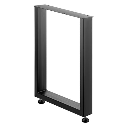 Svart metall bordsben Set med 2 stål bordsben 28x23 tum Matbordsben Kontorsbordsben Datorbordsben Stålbänksben Lantlig stil Bordsben Gör-det-själv-möbler Ben
